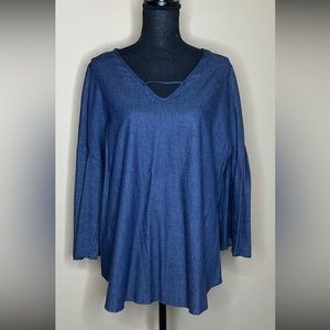 NWT 20/22 Plus Size Denim Blouse